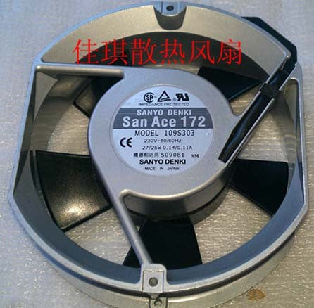 Sanyo 109S303 230V 0.14/0.11A 27/25W Cooling Fan Sanyo 109S303 230V 0.14/0.11A 27/25W Cooling Fan